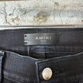 Amiri MX1 Camo Patch Black Denim Jeans Sz 29
