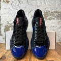 Prada Americas Cup Royal Blue Patent Black Sneaker Sz 8