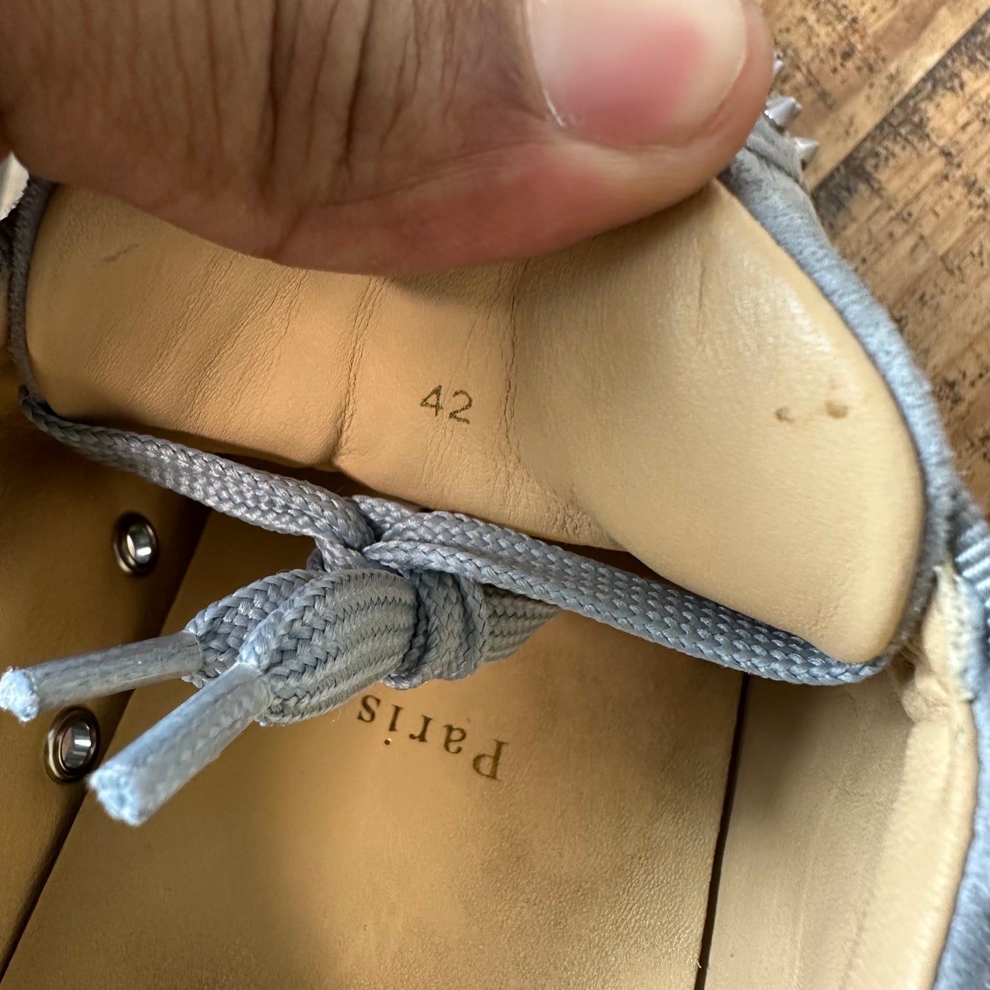 CHristian Louboutin Grey Suede Spike Sneaker Sz 9 (42)