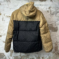 Gucci Black Tan GG Monogram Puffer Jacket Sz XS (44)