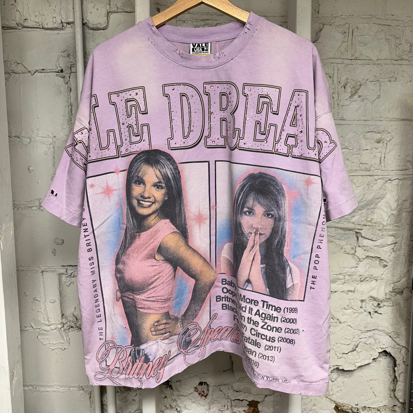 Vale Icon Bling Rhinestone T-Shirt Sz 2XL