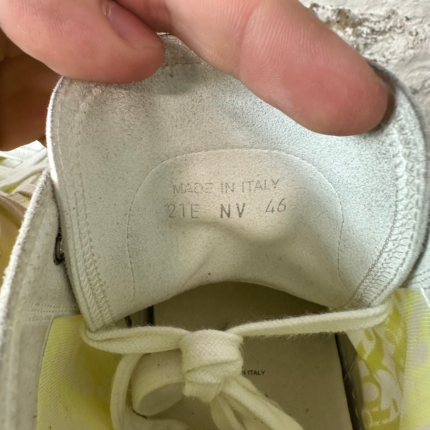 Dior B23 High Yellow Oblique White Sneaker Sz 13 (46) No Box