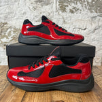 Prada Americas Cup Red Patent Black Sz 10