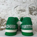 Louis Vuitton Green White Strap Trainer Sneaker Sz 11.5 (10LV) No Box