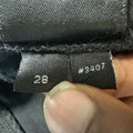 Amiri MX1 Black Leather Black Waxed Denim Jeans Sz 28