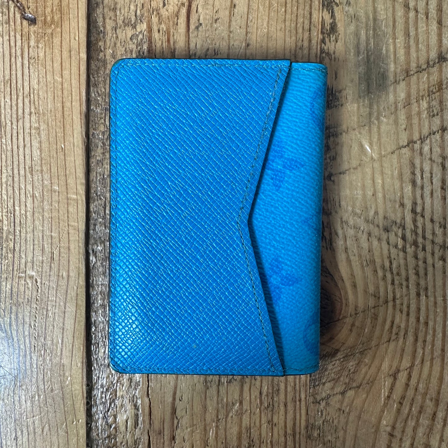 Louis Vuitton Taurillon Turquoise Pocket Organizer