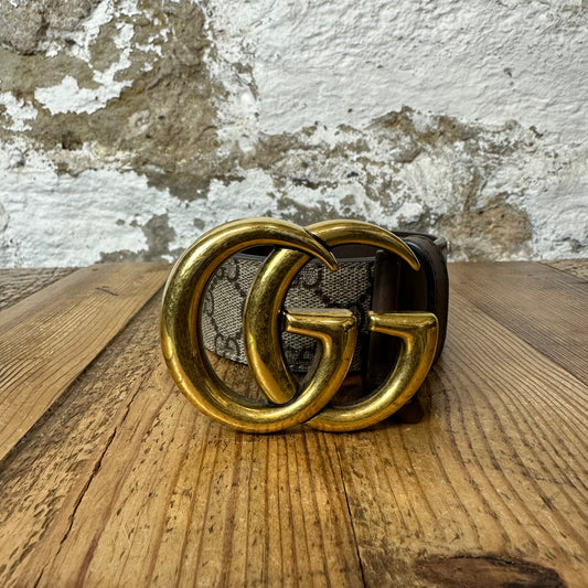 Gucci Tan Monogram Belt Sz (90/36)