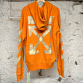 Off-White Tape Cross Orange Hoodie Sz XL