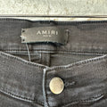 Amiri MX1 Red Suede Faded Black Denim Jeans Sz 30