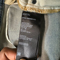 Amiri Green Quad Stitch Blue Denim Jeans Sz 34