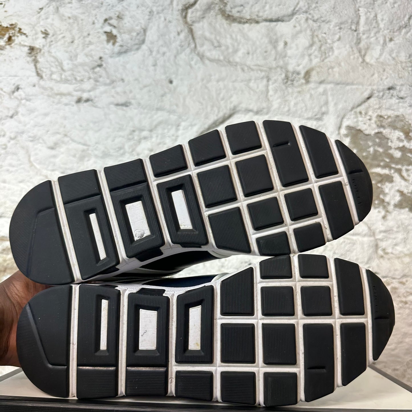 Gucci Interlocking GG Black White Sneaker Sz 9