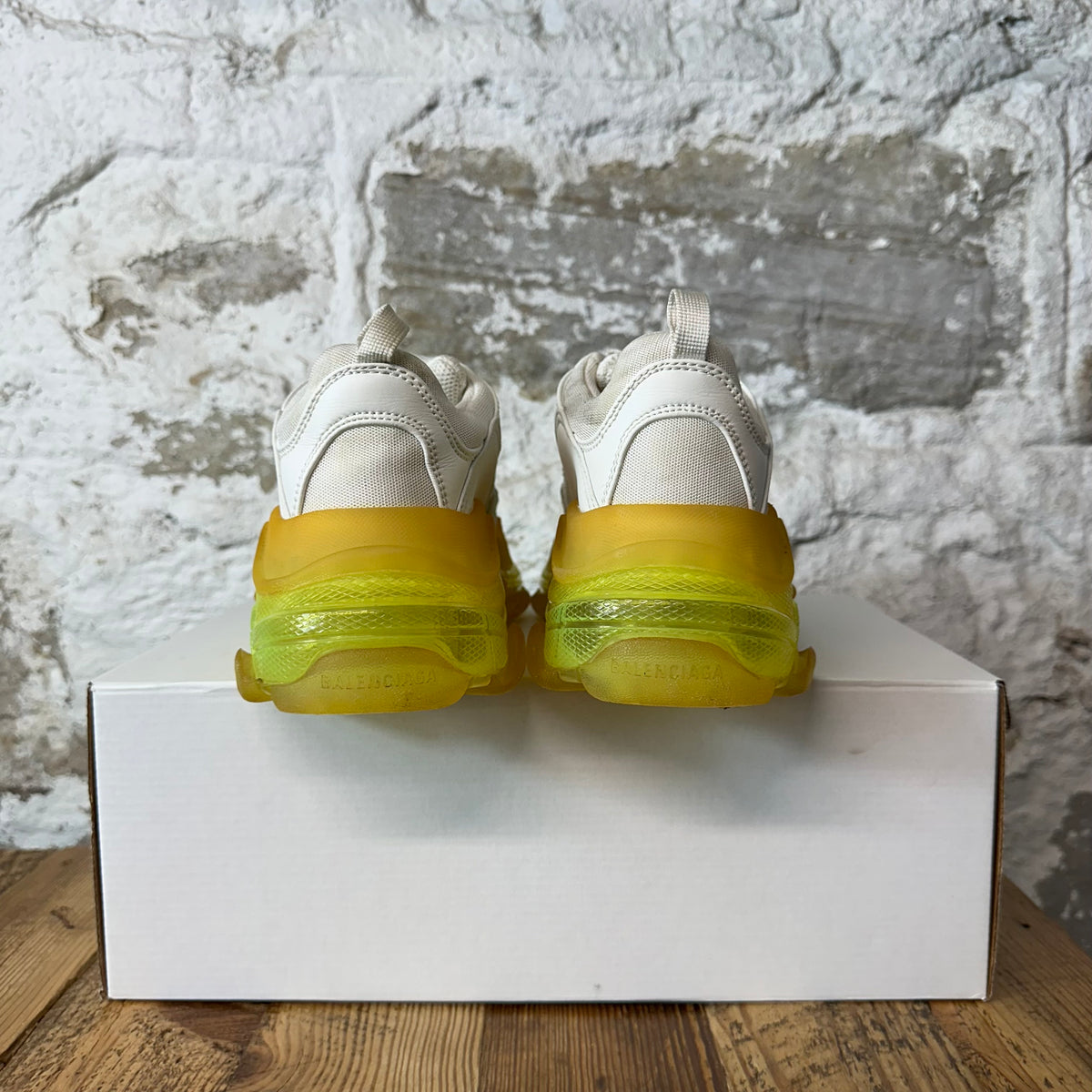 Balenciaga Triple S White Yellow Clear Sole Sneaker Sz 5 (37)