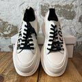Alexander McQueen Low Black Spellout White Tread Boot Sz 11 (44)