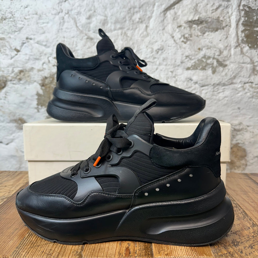 Alexander Mcqueen Triple Black Nappa Joey Sneaker Sz 9 (42)