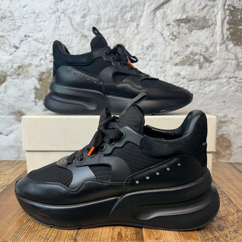 Alexander Mcqueen Triple Black Nappa Joey Sneaker Sz 9 (42)
