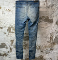 Amiri MX1 Sky Blue Cream Blue Denim Jeans Sz 34