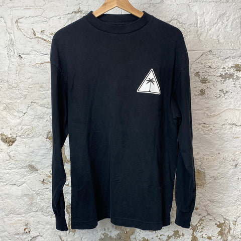 Palm Angels Flame Sleeve L/s Black Sz M