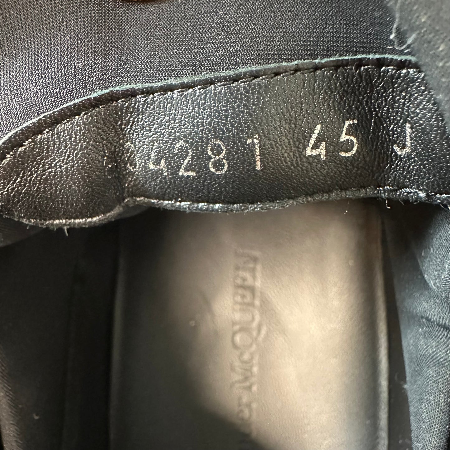 Alexander McQueen Triple Black Nappa Joey Sneaker Sz 12 (45)
