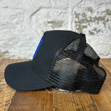 Amiri Blue AM Black Trucker Hat DS