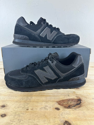 New Balance 574 Triple Black Sz 12