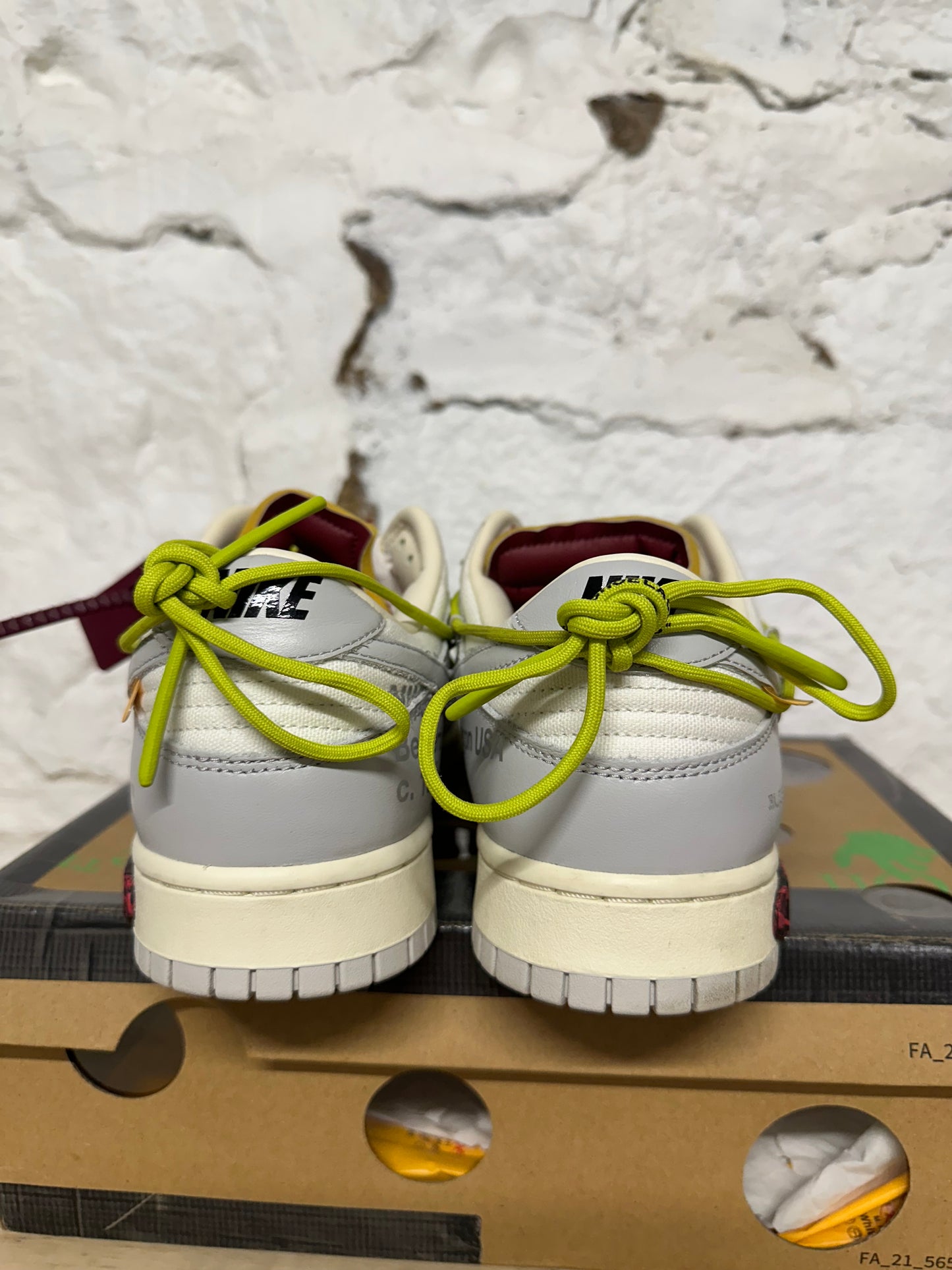 Nike Off White Dunk Low Lot 8 Sz 12