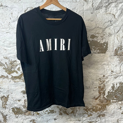 Amiri White Spellout Black T-shirt Sz L