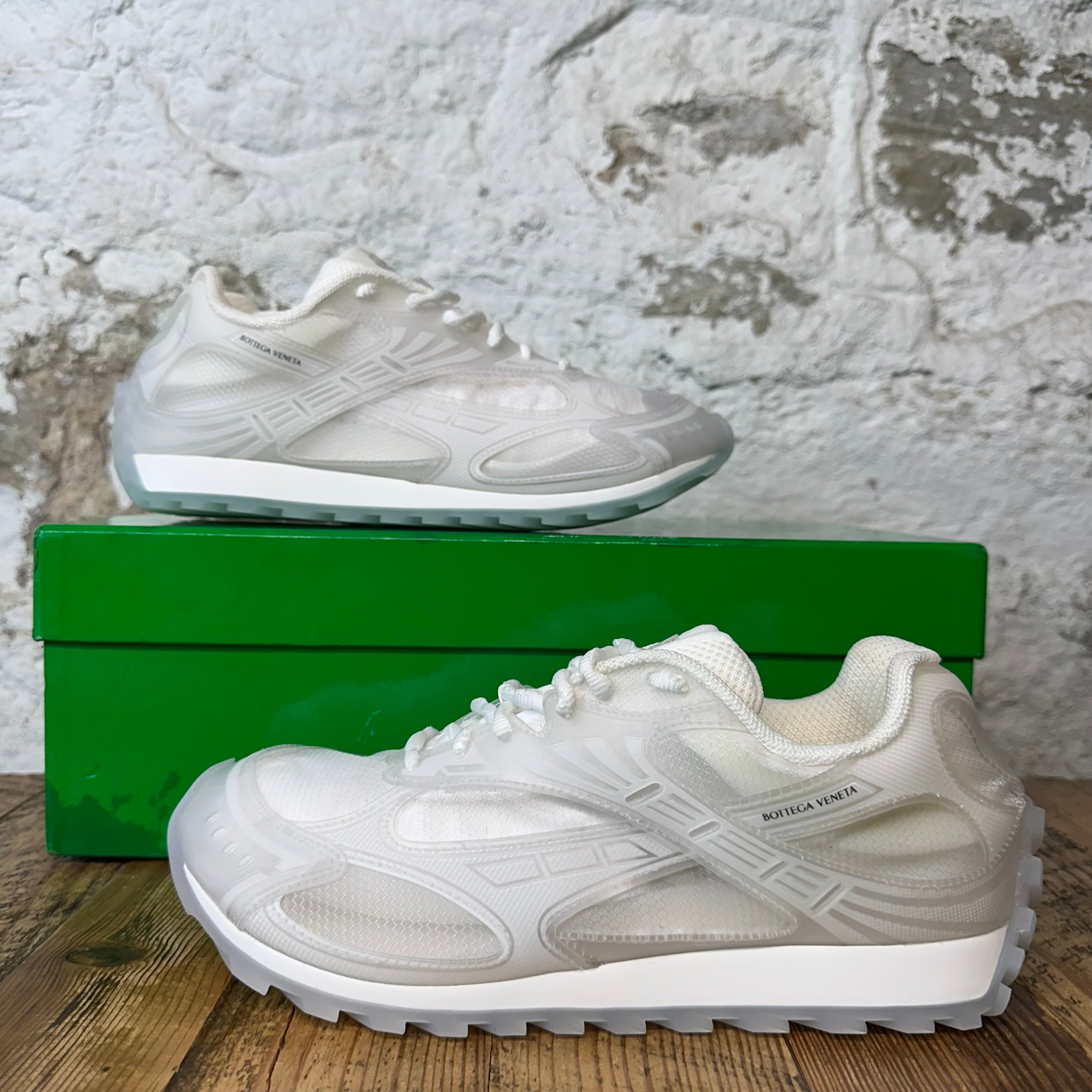 Bottega Veneta Transparent White Orbit Sneaker Sz 9 (42)