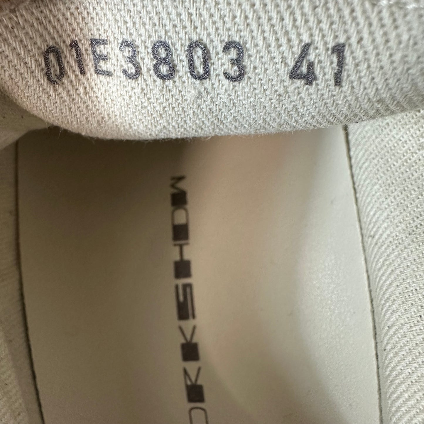 Rick Owens Vintage Dark Dust Milk Sneaker Sz 8 (41) DS