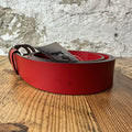 Gucci GG Red Leather Belt Sz (85/34)