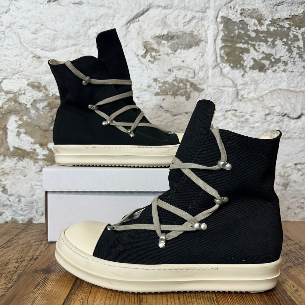 Rick Owens High Hexa Lace Black Milk Sneaker Sz 9.5 (42.5)