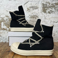 Rick Owens High Hexa Lace Black Milk Sneaker Sz 9.5 (42.5)