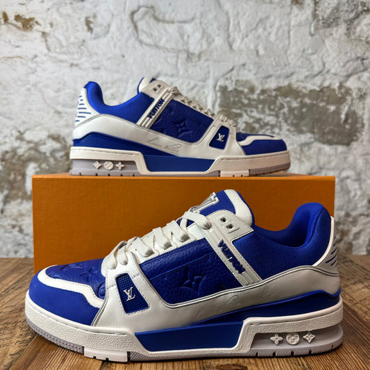 Louis Vuitton Royal Blue White Trainer Sneaker Sz 10.5 (9LV)