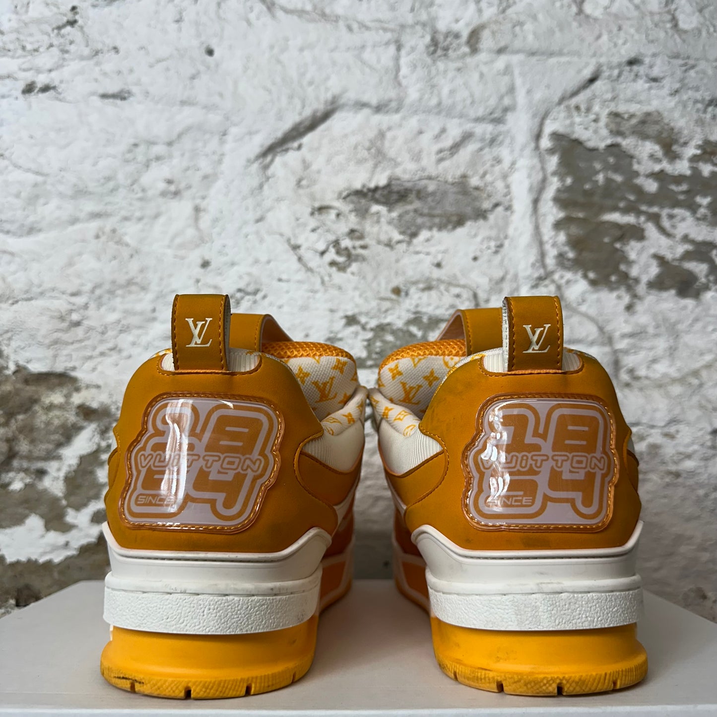 Louis Vuitton Orange Cream Skate Sneaker Sz 10 (8.5LV) No Box