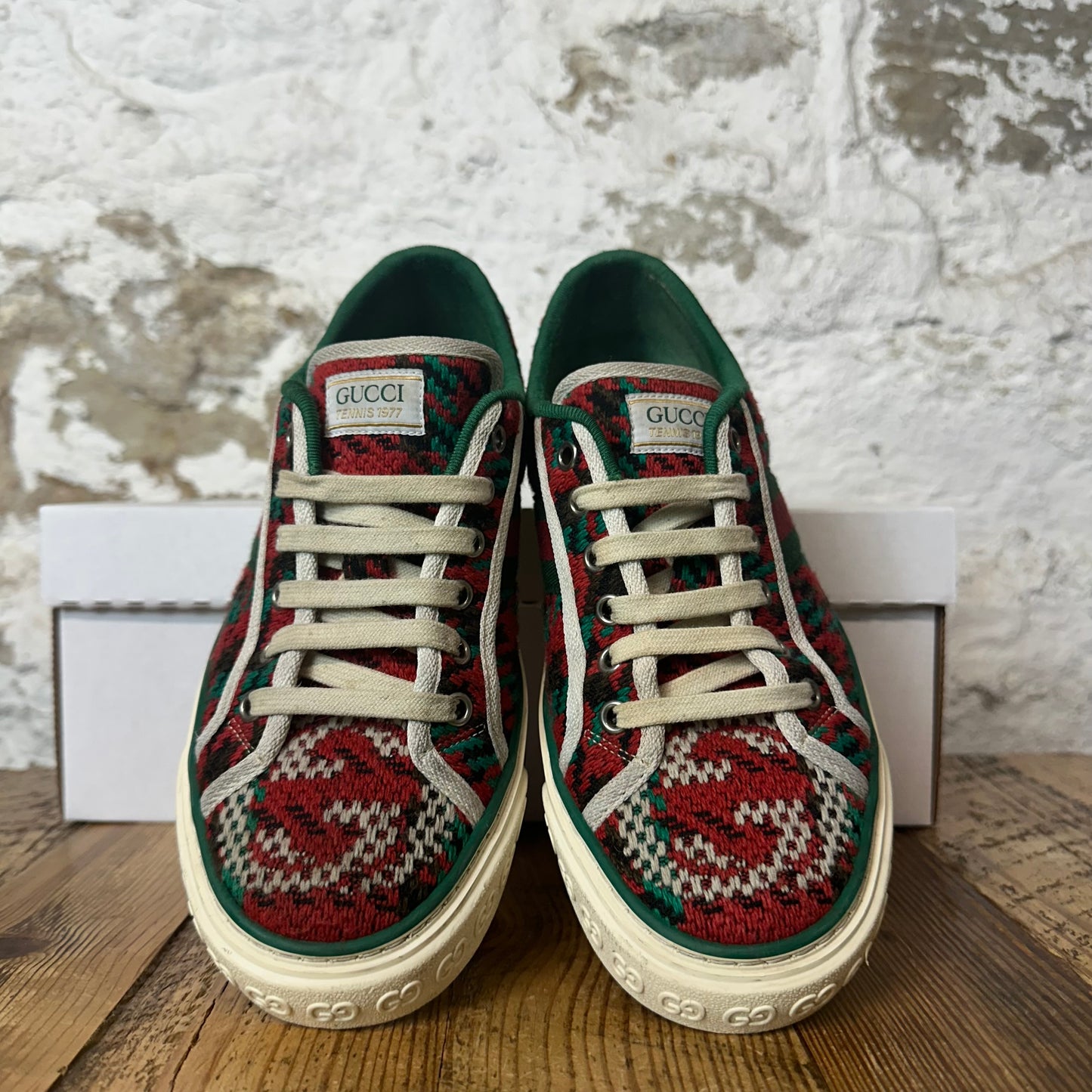 Gucci Tennis 1977 Multicolor Knit Sneaker Sz 6 (38)