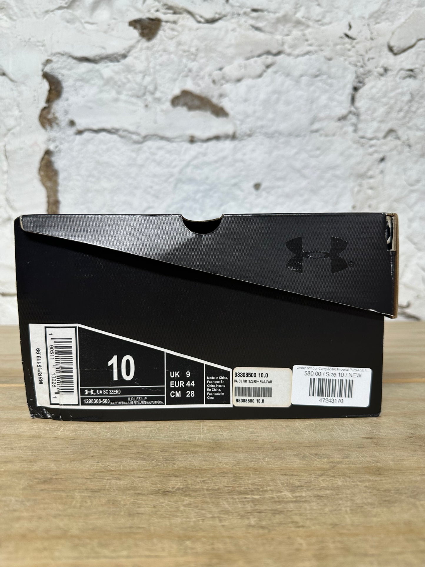 Under Armour Curry 3Zer0 Imperial Purple Sz 10 DS