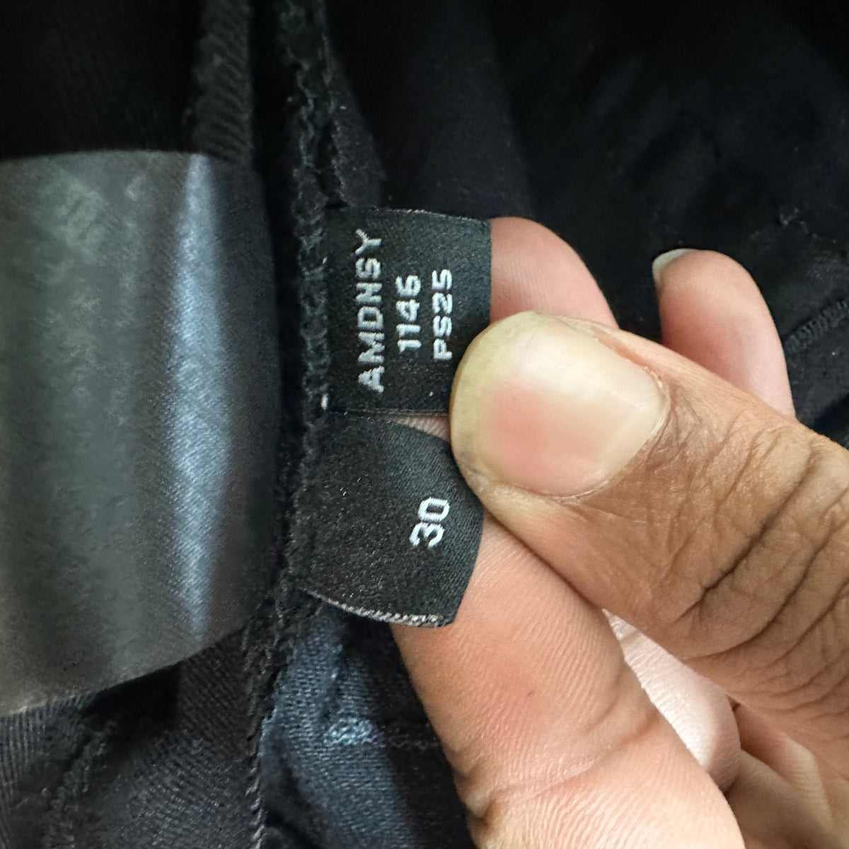 Amiri MX1 Blue Black Woven Black Denim Jeans Sz 30