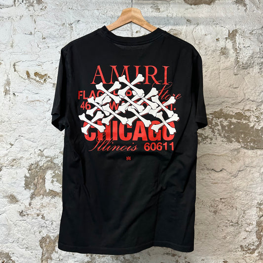 Amiri Chicago Flagship T-shirt Black Sz S