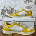 Prada Downtown Leather Yellow White Sneaker Sz 10