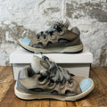 Lanvin Curb Black Blue Lace Grey Sneaker Sz 9 (42)
