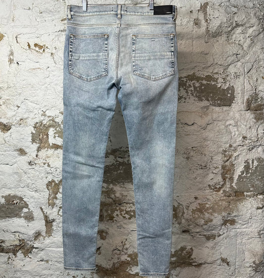 Amiri Plain Washed Blue Denim Jeans Sz 36