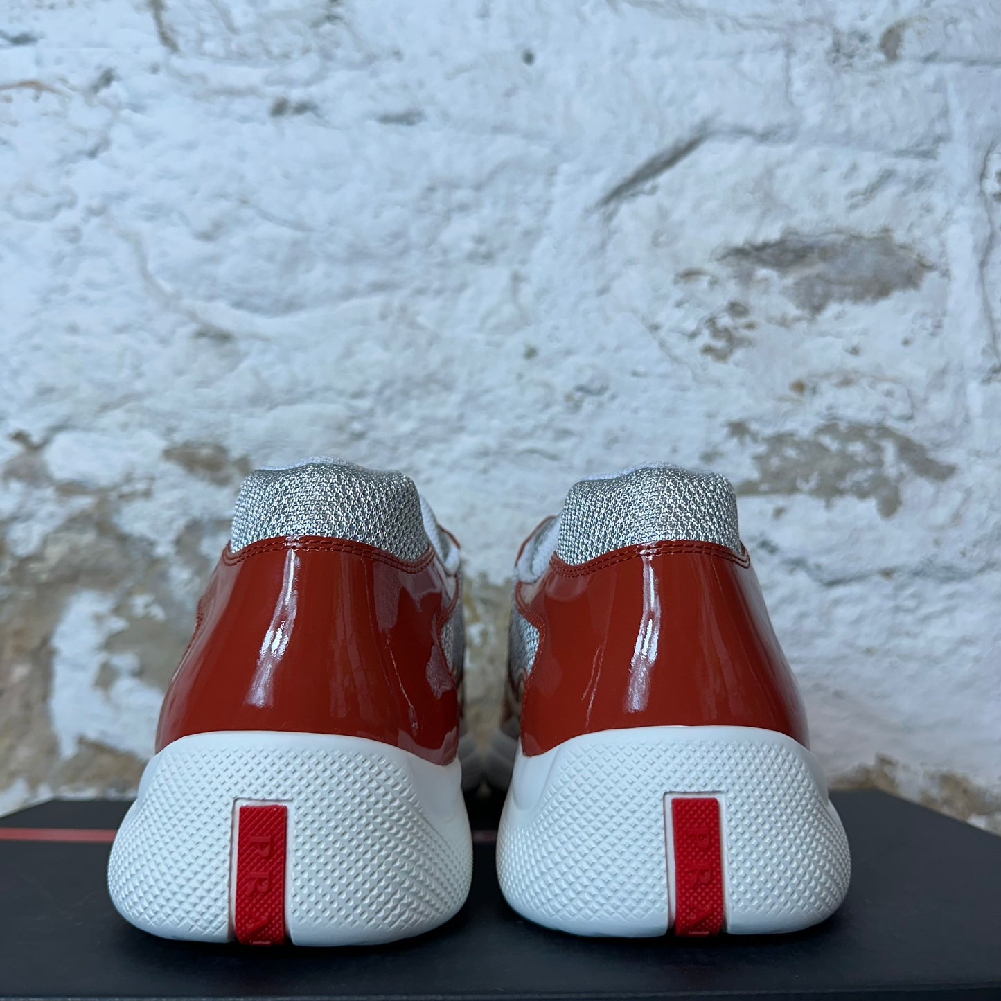 Prada Americas Cup Rame Patent Sneaker Sz 10 DS