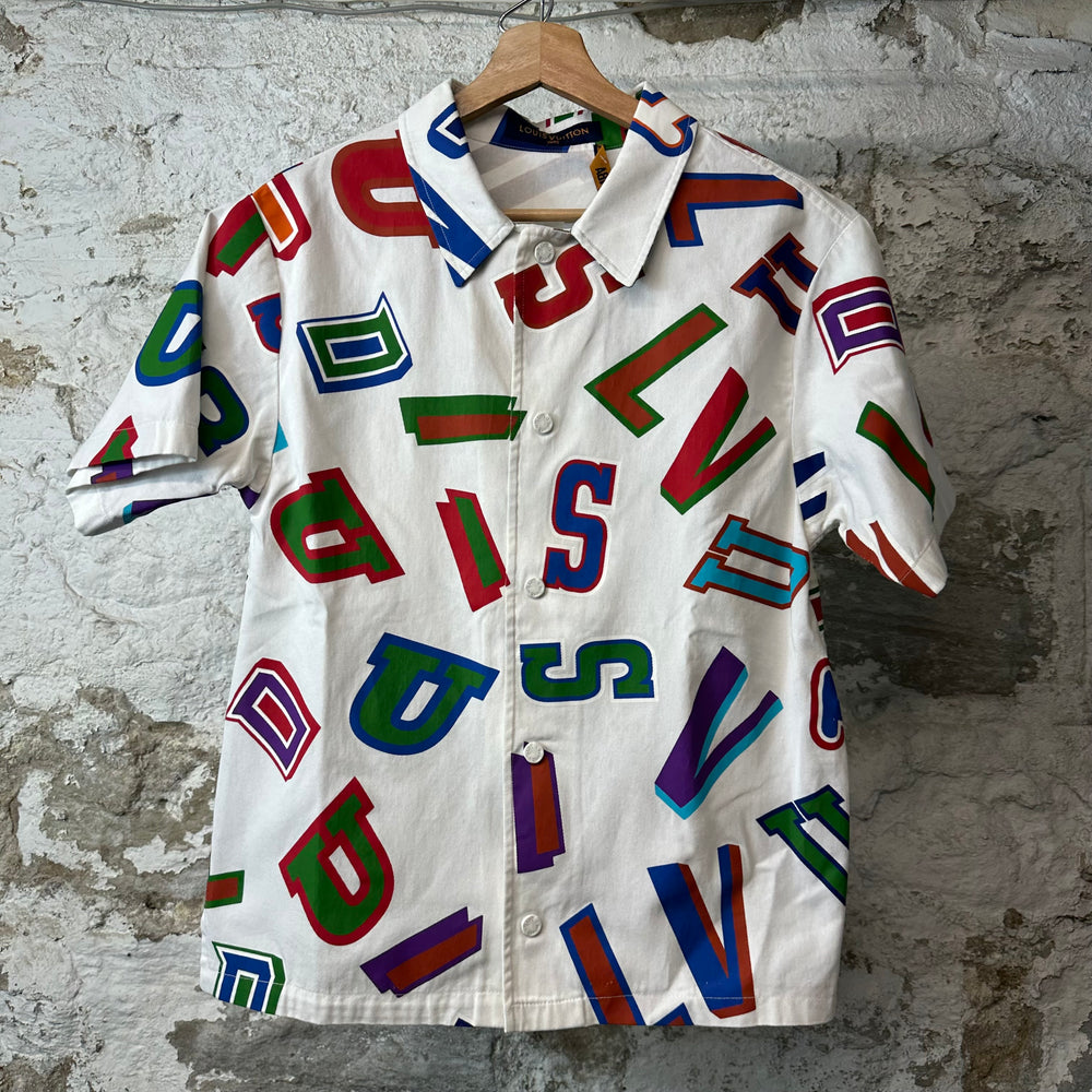 Louis Vuitton NBA White Button Up Shirt Sz M