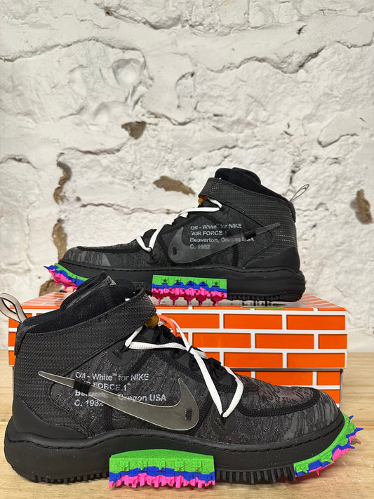 Nike Air Force 1 Mid Off White Black Sz 12