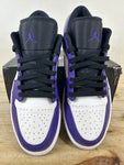 Air Jordan 1 Low Court Purple White Sz 10.5