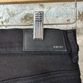 Amiri Knee Hole Plain Black Denim Jeans Sz 28
