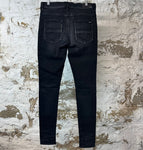 Amiri MX1 Camo Patch Black Denim Jeans Sz 33