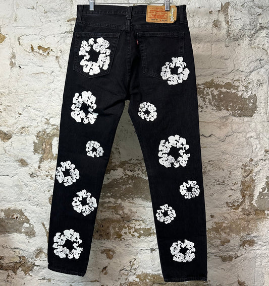 Denim Tears White CW Black Denim Jeans Sz 33