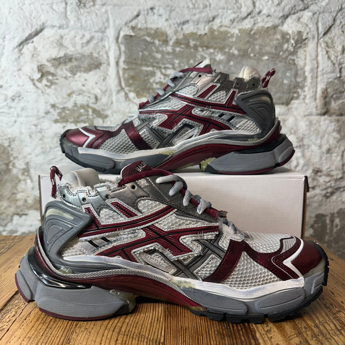 Balenciaga Runner Maroon Grey Sneaker Sz 11 (44)