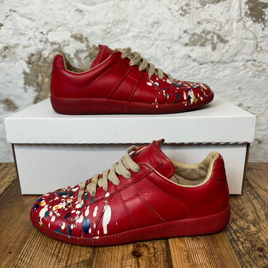 Maison Margiela Replica Paint Splatter Red Sneaker Sz 5.5 (37.5) No Box