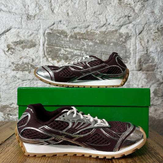Bottega Veneta Burgundy Silver Orbit Sneaker Sz 7 (40)